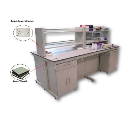 Island Bench with reagent rack