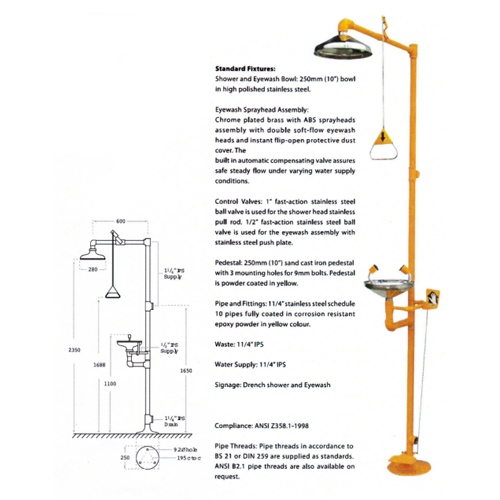 Lab Emergency Showers & Eye Wash